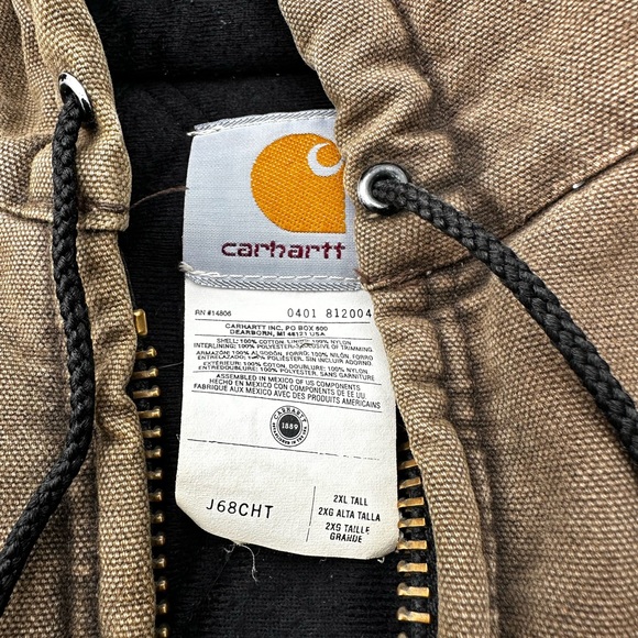 Carhartt Dark Brown Hooded Jacket Y2K - Picture 6 of 11